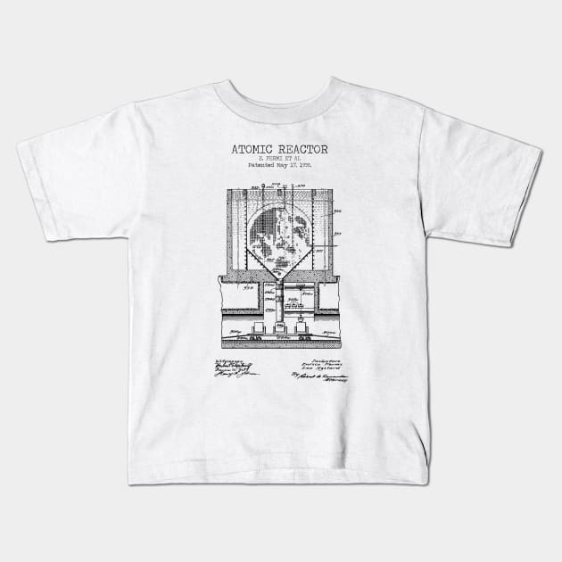 ATOMIC REACTOR patent Kids T-Shirt by Dennson Creative